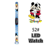Nova disney mickey minnie led toque relógio donald duckbracelet relógio estudante crianças esportes dos desenhos animados relógio eletrônico presente brinquedo