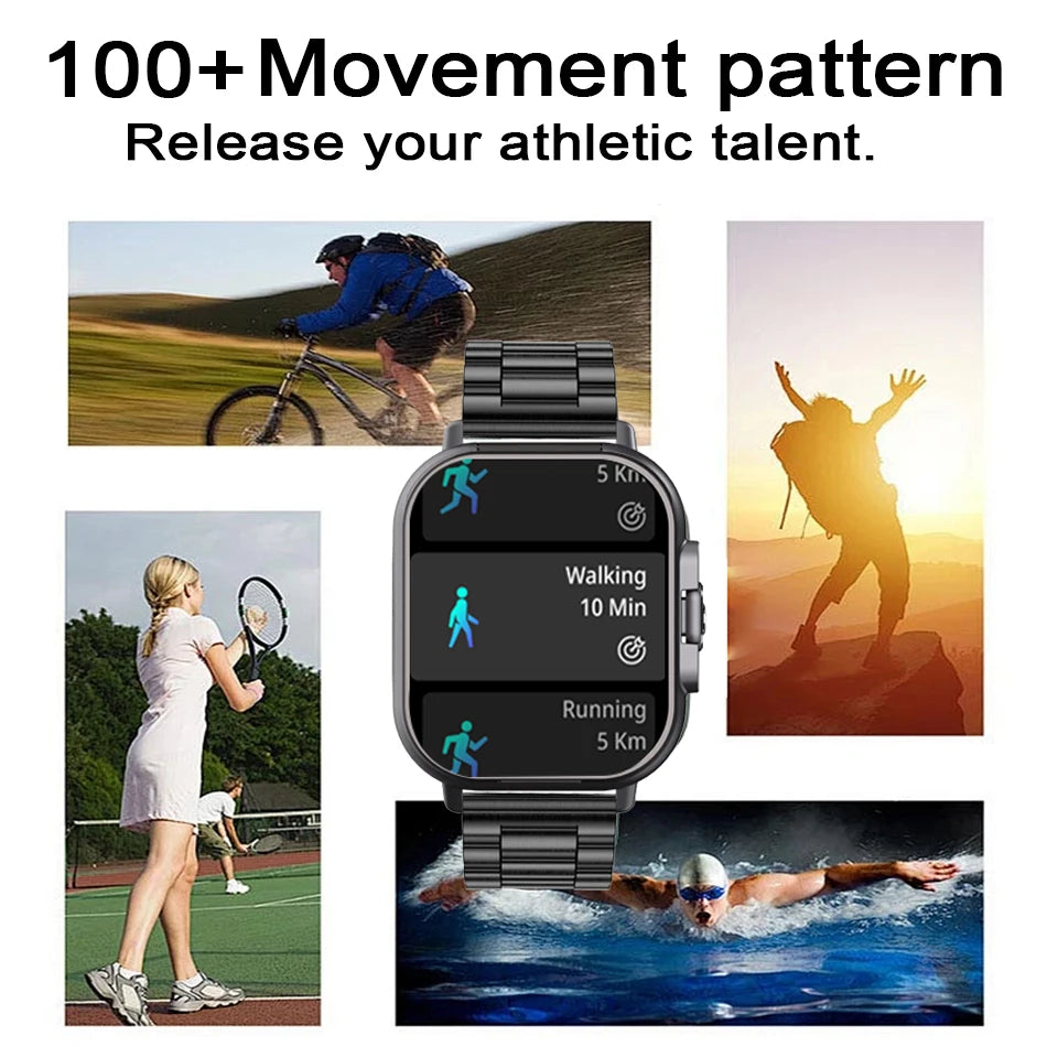2024 relógio inteligente 2 em 1 com fone de ouvido smartwatch bluetooth chamada relógio masculino gps pista monitor freqüência cardíaca jogar música smartwatch