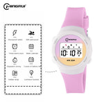 Crianças esporte relógios alarme cronômetro crianças relógio digital para meninos meninas 30m à prova dwaterproof água rosa estudante relógio de pulso eletrônico
