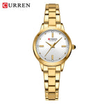 Curren relógios femininos moda original relógio de pulso de quartzo para senhoras mostrador romano deslumbrante diamante à prova dwaterproof água luminosa luxo novo