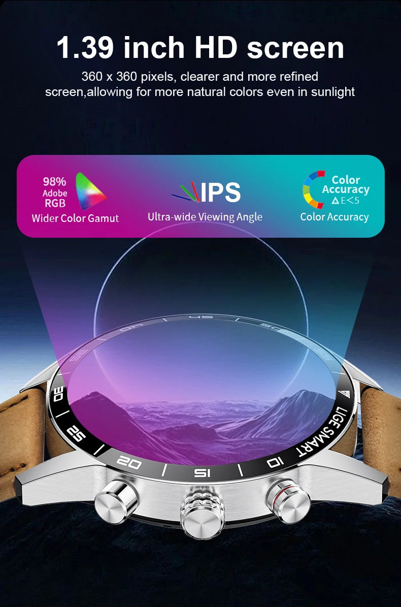 Lige 2024 novo robusto militar gps relógio inteligente masculino amoled tela hd freqüência cardíaca bluetooth chamada à prova dwaterproof água ao ar livre smartwatch
