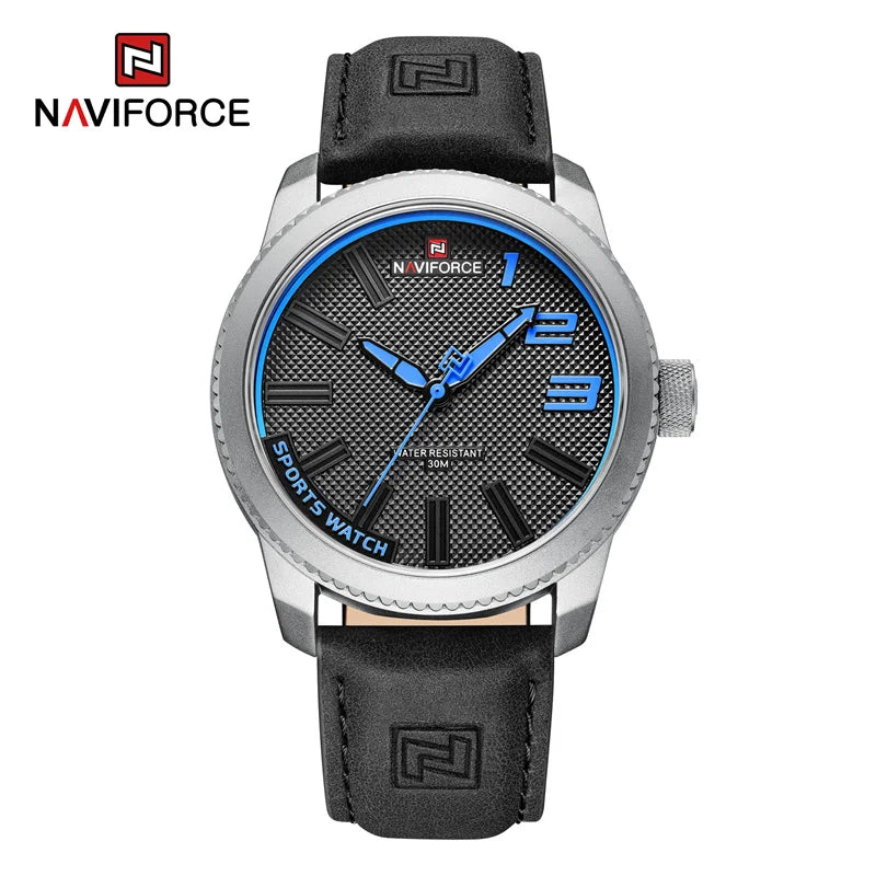 Original naviforce relógio para homem 2022 novo quartzo esporte à prova dwaterproof água relógio de pulso moda luxo alta qualidade masculino couro