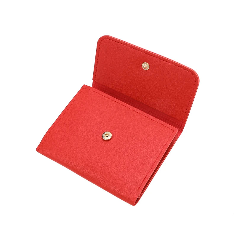 Novas carteiras fofas para mulheres pequeno ferrolho menina titular do cartão de crédito para couro do plutônio bolsa de moedas carteira feminina bolsas curtas para mulheres
