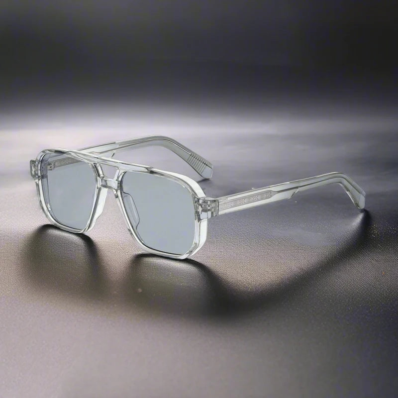 Caterside retro punk óculos de sol dos homens do vintage plana superior pontes duplas alta qualidade óculos de sol feminino viagem festa festival eyewear