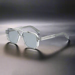 Caterside retro punk óculos de sol dos homens do vintage plana superior pontes duplas alta qualidade óculos de sol feminino viagem festa festival eyewear