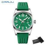 Crrju casual relógio de pulso quartzo moda à prova dwaterproof água relógios masculinos esporte pulseira silicone masculino relógio luminoso relogio masculino