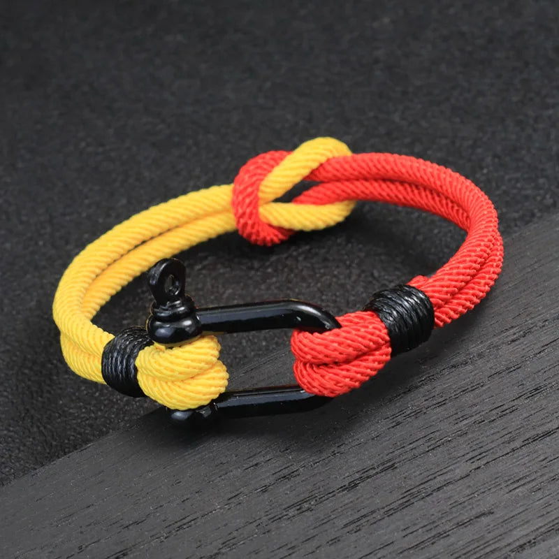 Noter amarelo azul símbolo ucraniano pulseira masculina bicolor nó concêntrico cordão corrente braclet presente para ele ucrânia acessórios