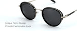 Zenottic steampunk óculos de sol redondo espelho polarizado (01 cores) óculos de sol para mulheres homens vintage tons uv400