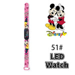 Nova disney mickey minnie led toque relógio donald duckbracelet relógio estudante crianças esportes dos desenhos animados relógio eletrônico presente brinquedo