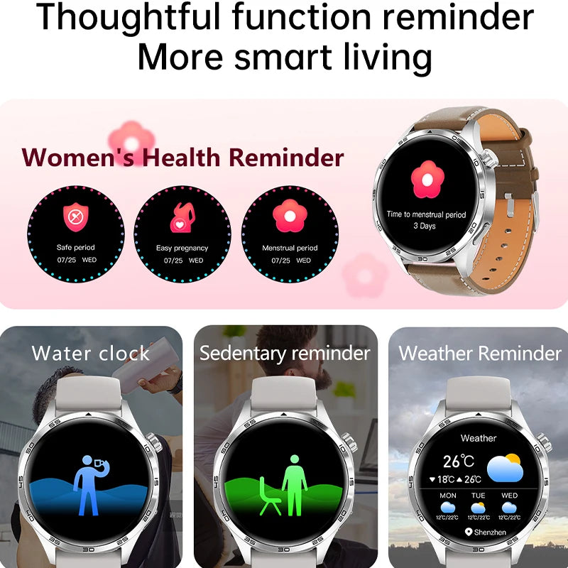 Gt5 pro relógio inteligente masculino 5 pro amoled tela hd bluetooth chamada trajetória gps nfc freqüência cardíaca bússola smartwatches 2024 novo
