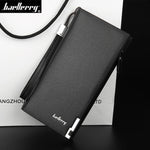 Baellery homens carteiras longas grande capacidade zíper bolsa titular do cartão masculino bolsa moeda bolso marca de luxo carteira embreagem para homem