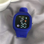Masculino feminino relógio led digital esportes relógio para crianças meninos meninas quadrado grande dial à prova dwaterproof água silicone relógio de pulso eletrônico masculino