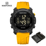 NAVIFORCE NF7104 Novos relógios esportivos digitais LCD para homens moda pulseira de silicone relógio de pulso eletrônico militar
