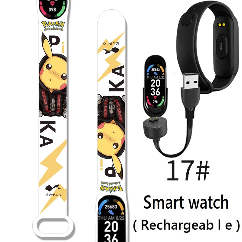 Pikachu Novo Estilo Magnético Bluetooth Relógio Inteligente Esportes Eletrônico Freqüência Cardíaca Pressão Pedômetro Música Monitoramento do Sono Blood Toy