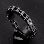 MKENDN Locomotiva Homens Punk Rock Bicicleta Corrente Pulseira 18k Banhado A Ouro Aço Inoxidável Mountain Bike Corrente Acessório Presentes Masculinos