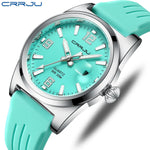 Crrju casual relógio de pulso quartzo moda à prova dwaterproof água relógios masculinos esporte pulseira silicone masculino relógio luminoso relogio masculino