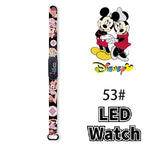 Nova disney mickey minnie led toque relógio donald duckbracelet relógio estudante crianças esportes dos desenhos animados relógio eletrônico presente brinquedo