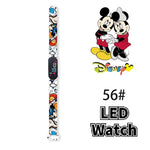 Nova disney mickey minnie led toque relógio donald duckbracelet relógio estudante crianças esportes dos desenhos animados relógio eletrônico presente brinquedo