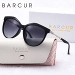 Barrcur polarizado olho de gato óculos de sol redondo moda ultra leve óculos de sol múltiplas cores escolher feminino óculos de sol pacote caixa de presente