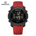 NAVIFORCE NF7104 Novos relógios esportivos digitais LCD para homens moda pulseira de silicone relógio de pulso eletrônico militar