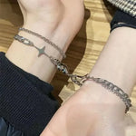 Amantes do amor fivela magnética pulseira criativa dia dos namorados ímã amor atraente pulseira casal pulseiras cubanas