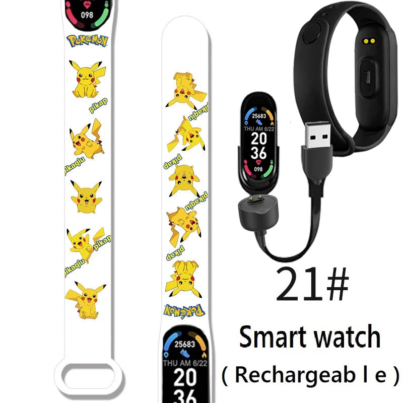 Pikachu Novo Estilo Magnético Bluetooth Relógio Inteligente Esportes Eletrônico Freqüência Cardíaca Pressão Pedômetro Música Monitoramento do Sono Blood Toy