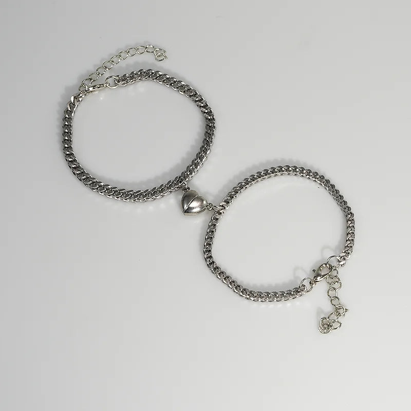 Amantes do amor fivela magnética pulseira criativa dia dos namorados ímã amor atraente pulseira casal pulseiras cubanas