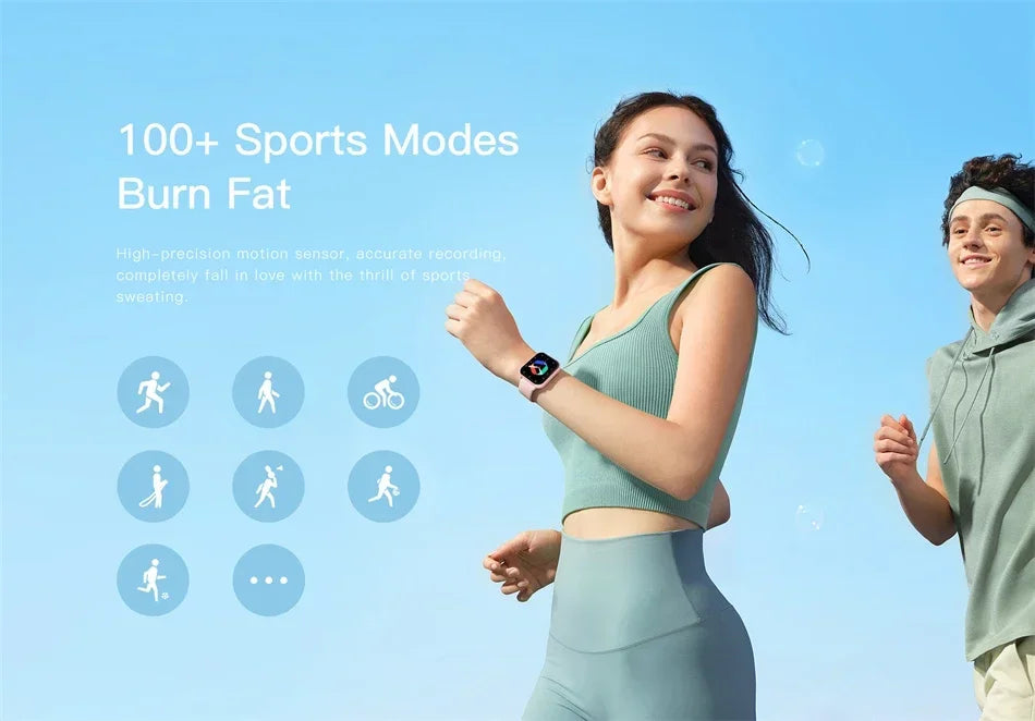 Xiaomi chamada relógio inteligente feminino mostrador personalizado smartwatch para android ios à prova dwaterproof água bluetooth música relógios relógio de toque completo