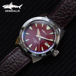 Heimdallr Monster Diver relógio masculino mostrador azul fosco cristal de safira NH35 mecânico automático 200m à prova d'água relógio luminoso completo