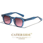 Caterside retro punk masculino óculos de sol pequeno quadro quadrado design personalizado óculos de sol feminino viagem festa negócios festival presente