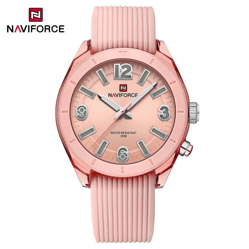 Naviforce moda feminina relógio à prova dwaterproof água personalidade senhoras quartzo relógios de pulso luxo vestido romatic namorada presente 2024