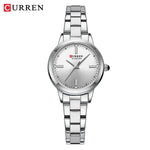 Curren relógios femininos moda original relógio de pulso de quartzo para senhoras mostrador romano deslumbrante diamante à prova dwaterproof água luminosa luxo novo