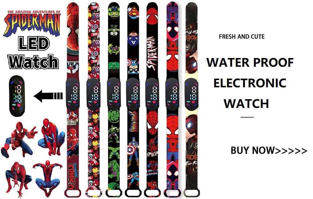 Nova disney mickey minnie led toque relógio donald duckbracelet relógio estudante crianças esportes dos desenhos animados relógio eletrônico presente brinquedo