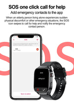 2024 novo grau médico ácido úrico gordura no sangue smartwatch ecg glicose no sangue freqüência cardíaca pressão arterial monitoramento de saúde relógio inteligente