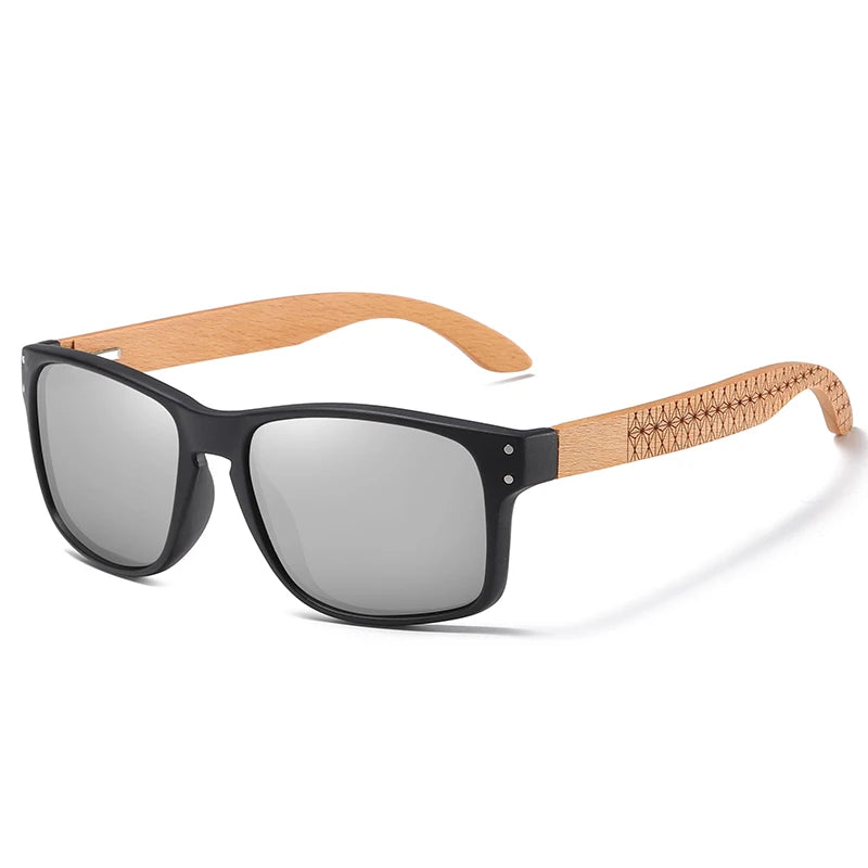 Xsw marca design de madeira de faia artesanal óculos de sol masculino polarizado óculos de sol de condução ao ar livre dobradiça reforçada 5527