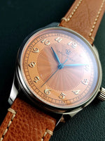 Relógio de pulso mecânico automático masculino, impermeável, calendário luminoso, ponteiro de gás, piloto alemão, NH38A movimento, C1