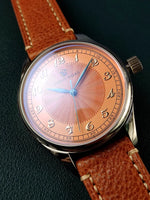 Relógio de pulso mecânico automático masculino, impermeável, calendário luminoso, ponteiro de gás, piloto alemão, NH38A movimento, C1