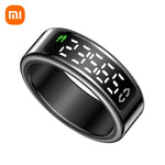 Xiaomi anel inteligente tela de exibição toque monitor saúde gesto furto vídeo/escova tiktok 5atm à prova dwaterproof água smartring para homens