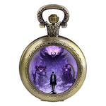Anime solo nivelamento cúpula de vidro relógio de bolso com corrente colar vintage quartzo pingente relógios masculino feminino presente