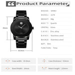 Skmei unissex quartzo pulseira à prova d'água relógios de luxo pulseira de aço inoxidável estilo simples display analógico relógio de pulso fashion