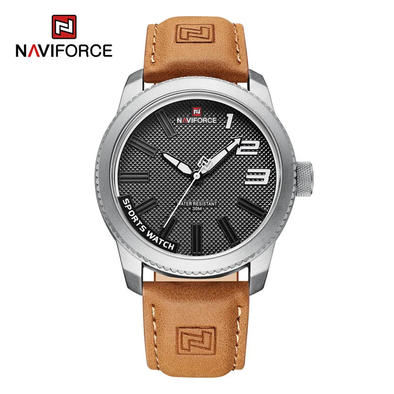 Original naviforce relógio para homem 2022 novo quartzo esporte à prova dwaterproof água relógio de pulso moda luxo alta qualidade masculino couro