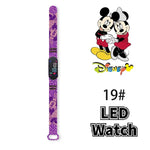 Nova disney mickey minnie led toque relógio donald duckbracelet relógio estudante crianças esportes dos desenhos animados relógio eletrônico presente brinquedo