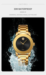 Skmei unissex quartzo pulseira à prova d'água relógios de luxo pulseira de aço inoxidável estilo simples display analógico relógio de pulso fashion