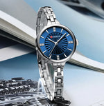 Curren-relógio de quartzo de luxo feminino, relógio pulseira magnética, pulseira esportiva, para mulheres