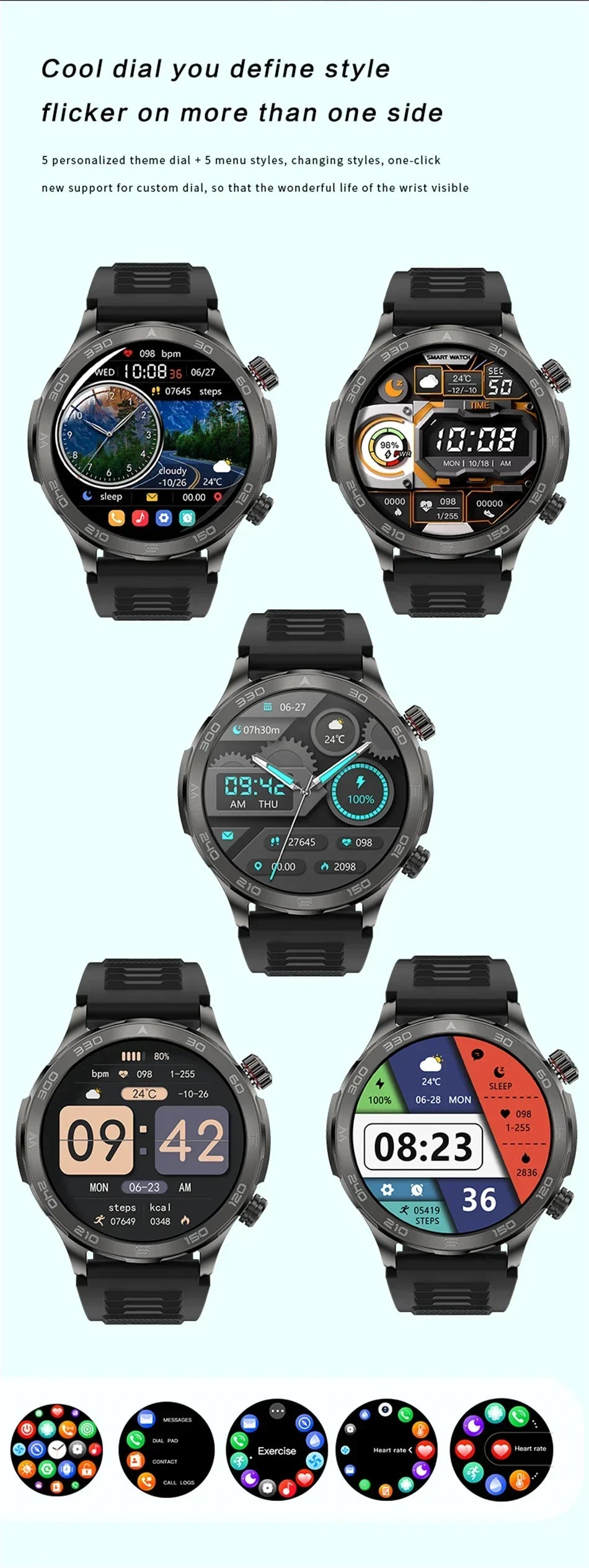 Xiaomi 2025 nova chamada bluetooth relógio inteligente amoled hd tela grande freqüência cardíaca nfc ip68 à prova dip68 água gps esportes relógio inteligente