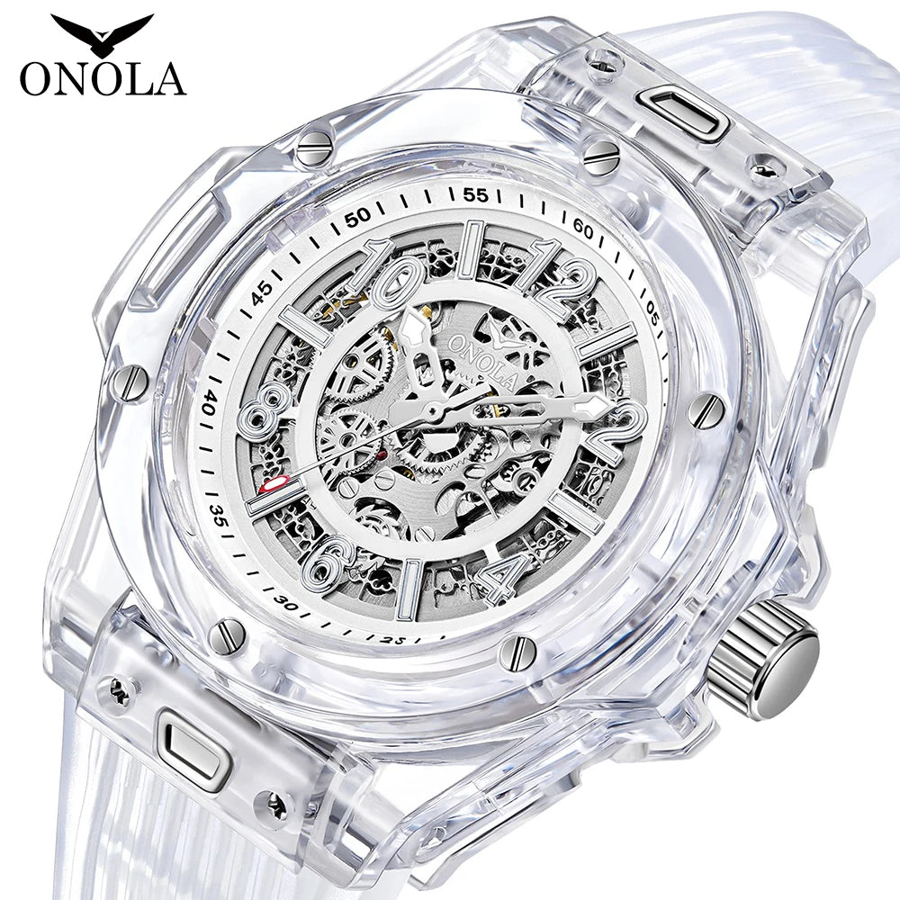 Onola 2023 novo relógio de luxo totalmente automático masculino à prova dwaterproof água moda luxo relógio mecânico