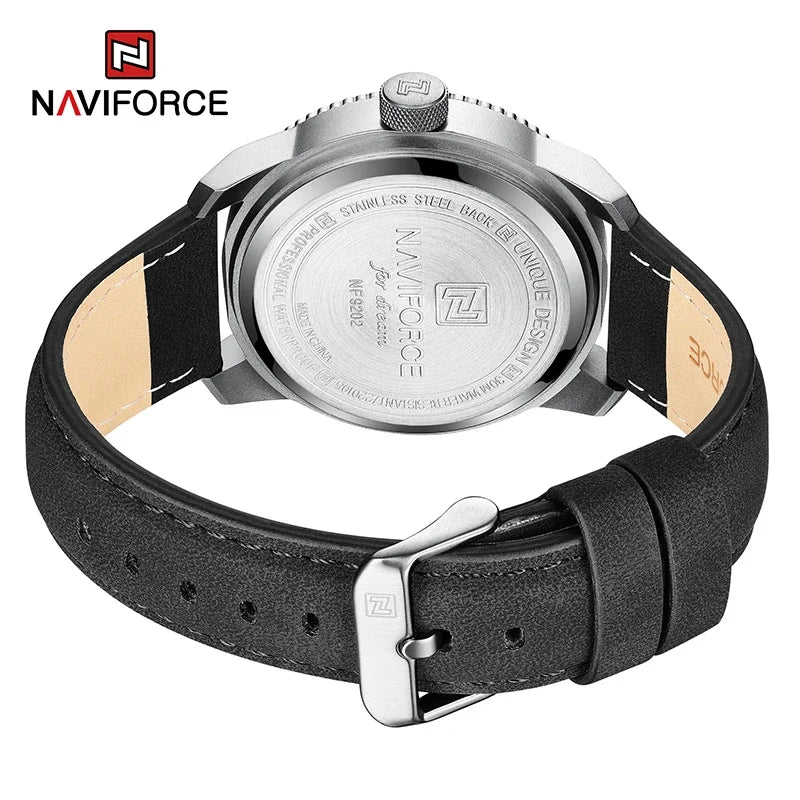 Original naviforce relógio para homem 2022 novo quartzo esporte à prova dwaterproof água relógio de pulso moda luxo alta qualidade masculino couro