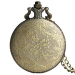 Relógio de bolso de quartzo de desenho animado de pôquer de bronze vintage o melhor presente para crianças, homens e mulheres
