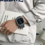 Masculino feminino relógio led digital esportes relógio para crianças meninos meninas quadrado grande dial à prova dwaterproof água silicone relógio de pulso eletrônico masculino