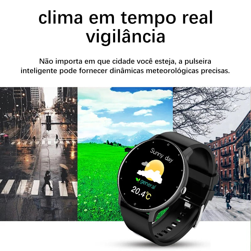 Lige 2025 novo relógio inteligente masculino tela de toque completa esporte fitness relógio ip67 à prova dip67 água bluetooth para android ios smartwatch masculino + caixa